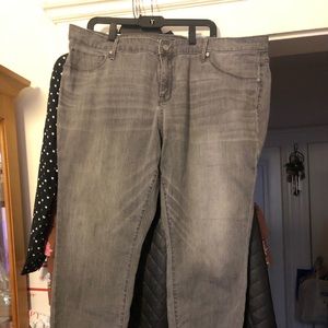 Plus size women’s jeans black stone washed